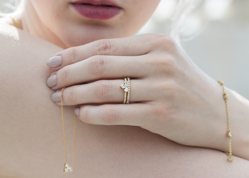 Astral engagement and wedding ring collection - Jessica Poole